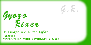 gyozo rixer business card
