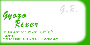 gyozo rixer business card